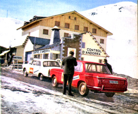 BWM 1500 kontra Peugeot 404 - mit den Testwagen in Andorra BWM 1500 kontra Peugeot 404 - mit den Testwagen in Andorra