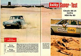 Citroën DS gegen NSU Ro 80 im Supertest - Hobby 13/1968 - Seiten 60 und 61 Citroën DS gegen NSU Ro 80 im Supertest - Hobby 13/1968 - Seiten 60 und 61